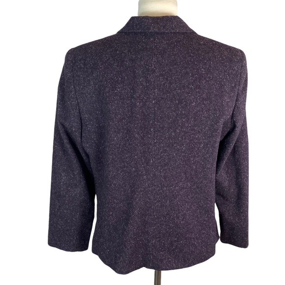 Norton Mcnaughton purple wool blend career blazer size 12P - Picture 4 of 5